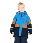 Zigzag Winter-Skijacke Taylora W-PRO 15.000 (4-Wege-Stretch, wasserdicht, winddicht) blau/braun Kinder